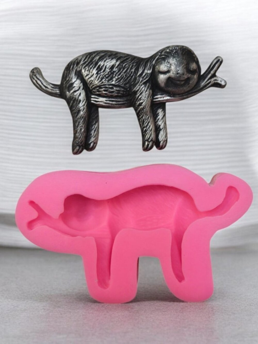 Pink Sloth Silicone Mold